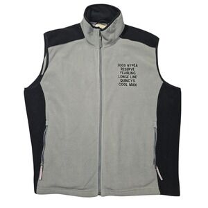 10,000ft Above Sea Level VTG 2009 NYPEA Fleece Vest Gray/Black Sz‎ XL